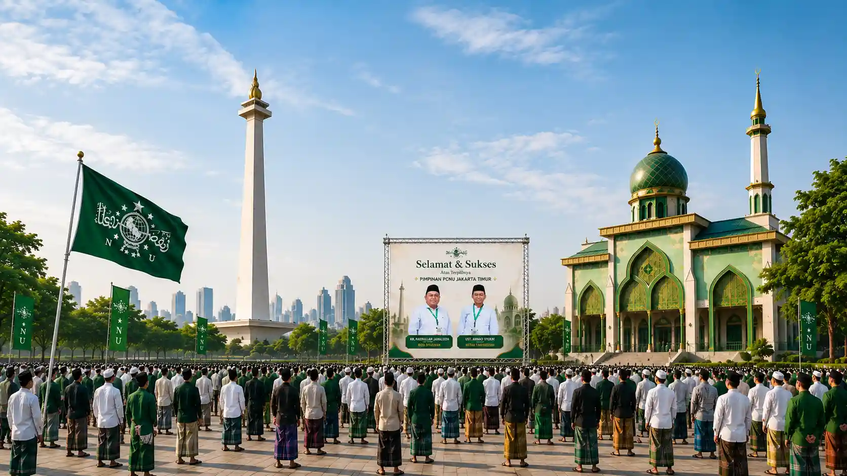 Kebersamaan pengurus dan warga PCNU Pengurus Cabang Kabupaten Aceh Utara